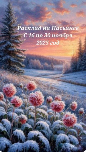 Расклад на Пасьянсе с 16 по 30 ноябрь 2025 год