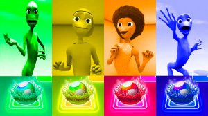 Зелёный Человек Танцует Baby Calm Down FULL HD Selena Gomez & Rema Official battle #34 в Tiles Hop