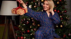 Домашний костюм Рождественская клетка