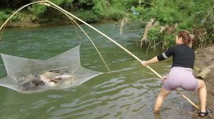 Ловлю рыбу бамбуковыми ловушками и сетями. Жизнь во Вьетнаме