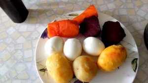 Овощи и яйца в аэрогриле