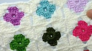 Красивый простой мотив из остатков пряжи - Вязание крючком