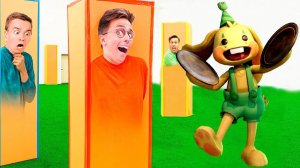 Мы спрятались в ТРЕУГОЛЬНЫХ КОРОБКАХ — Монстры нас ищут!