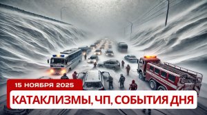 Новости Сегодня 15.11.2025 -  Катаклизмы сегодня, ЧП, События Дня | Россия Европа Индия США Китай