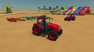 МУЛЬТИКИ ДЛЯ МАЛЫШЕЙ. КРАСОЧНЫЕ ТРАКТОРА И ГРУЗОВИКИ РАБОТАЮТ НА ДЕТСКОЙ ФЕРМЕ.