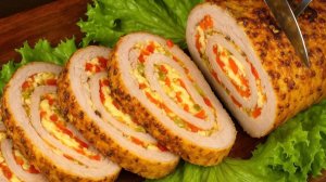 Потрясающее ГОРЯЧЕЕ НА ПРАЗДНИЧНЫЙ СТОЛ! Как вкусно приготовить МЯСНОЙ РУЛЕТ ИЗ СВИНИНЫ в духовке.
