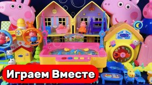 АСМР КУКОЛЬНЫЙ ДОМИК И ИГРУШКИ ИЗ МУЛЬТИКА СВИНКА ПЕППА ДЛЯ ДЕТЕЙ 🐷 ИГРУШКИ МУЛЬТИКИ ДЕТЯМ