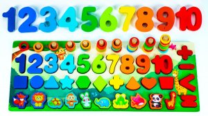 Видео для Малышей - Учим Цифры от 1 до 10, Названия Животных и Фигур на Английском Языке!