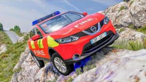 Реалистичные падения автомобиля со скалы - BeamNG Drive Crashes | CrashBoomPunk