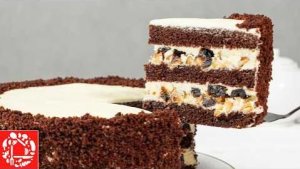 Я в восторге! Шикарный торт с черносливом и шоколадными коржами!