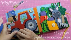 Развивающая, обучающая книга из фетра "КРУТЫШКИ" (Фетро-пупс ВКонтакте)