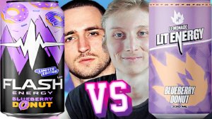 КТО ЛУЧШЕ? ЛИТВИН ИЛИ ФЛЭШ? LIT ENERGY LEMONADE BLUEBERRY DONUT VS FLASH UP ЧЕРНИЧНЫЙ ПОНЧИК