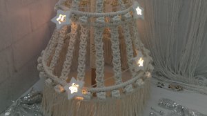 Настольная ёлка макраме своими руками.