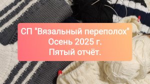 СП "Вязальный переполох" с Еленой Велиной. Осень 2025 г. Пятый отчёт.