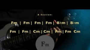 Very Slow Sad Blues Guitar Backing Track in Fm