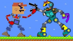 🤖Эта битва будет легендарной 🏆! Робот буквы против робота Марио!