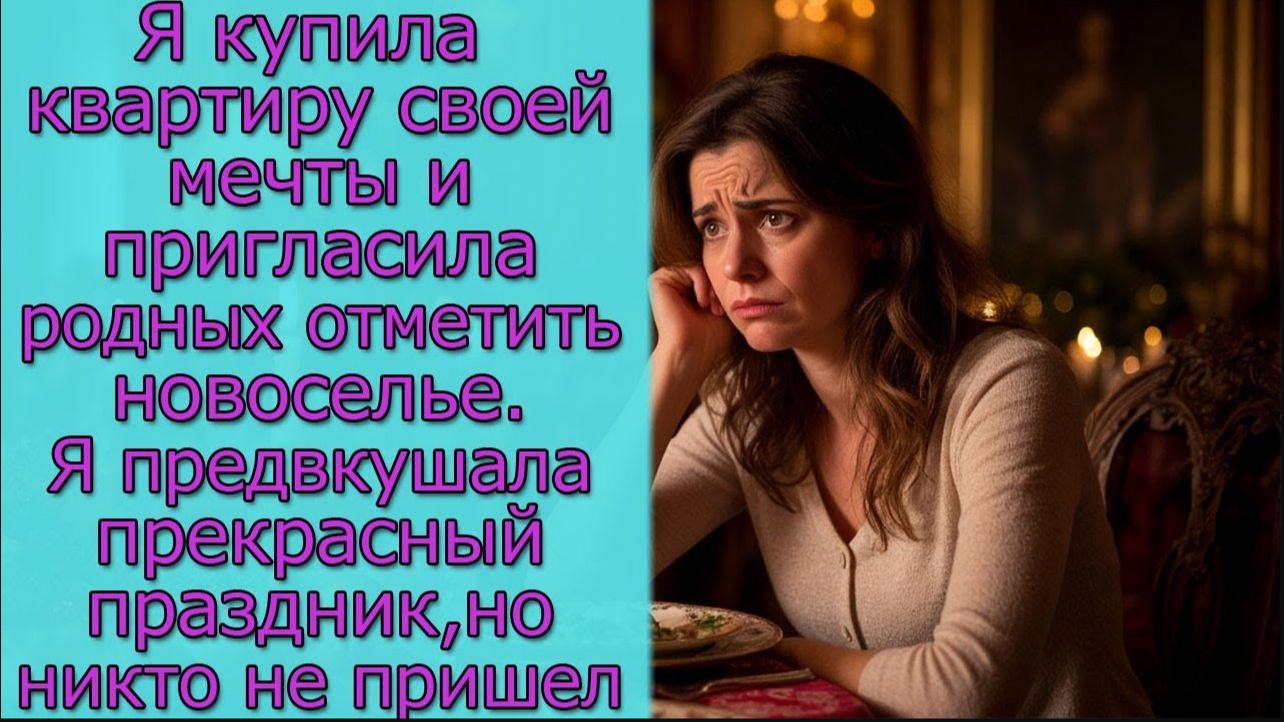 Я купила квартиру своей мечты и пригласила родных отметить новоселье, но никто не пришел смотреть онлайн