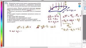 Пример решения задачи на применение закона Фарадея (электромагнитной индукции). 11 класс