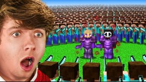 500 охотников против два сумасшедших игроков Майнкрафта Minecraft