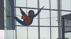 Аэротруба, дети в восторге