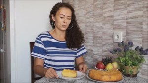 Пирог ПЕРЕВЕРТЫШ с ПЕРСИКАМИ. Вкусный, быстрый пирог на скорую руку