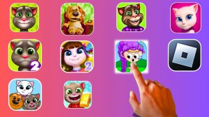 Talking Tom,KPop Demon Hunters,Roblox,Talking Tom and Friends,Talking Ben,Sprunki Incredibox,Angela
