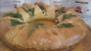 Пирог с рыбой из консервов. Вкусный пирог БЕЗ ДРОЖЖЕЙ. Пирог с консервированной рыбой. Рыбный пирог