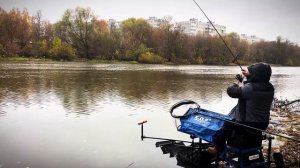 Фидер на Клязьме поздней осенью ! Поймал неожиданного трофея #рыбалка