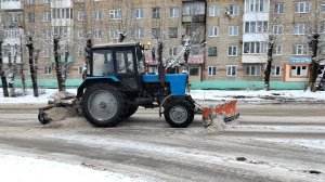 очистка дорог от снега 77 часть