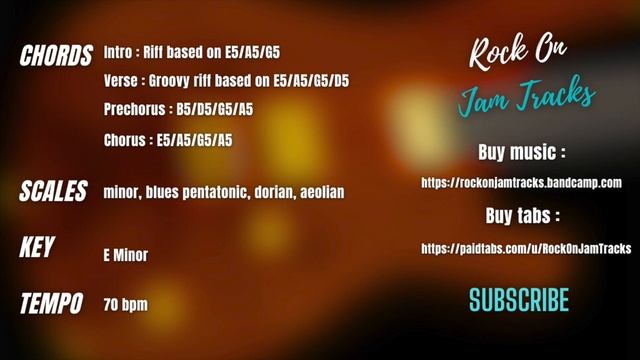 Outlaw Hard Rock Backing Track For Guitar In E Minor