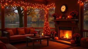 Фон для расслабления. Звук дождя и камина. Уютное настроение и релакс