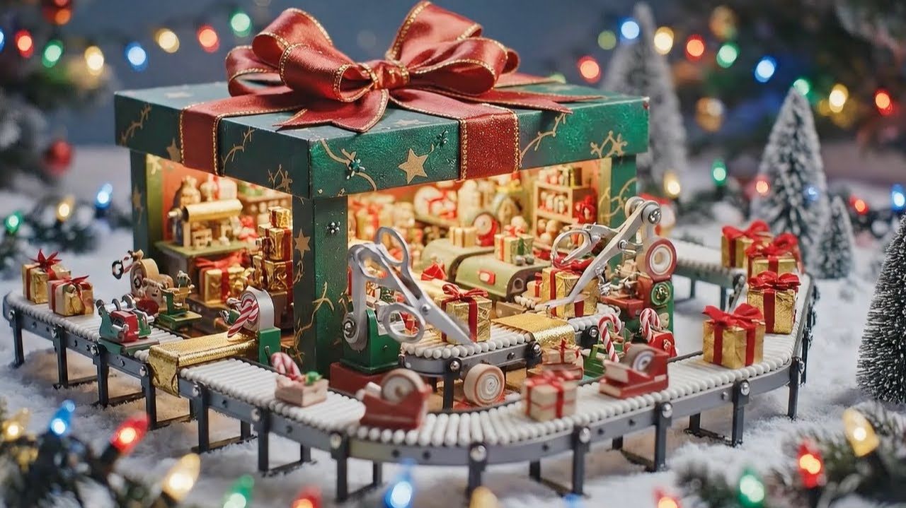 АСМР Новый год: Какая рождественская фабрика ваша? Волшебная миниатюрная рождественская фабрика🎄✨ смотреть онлайн