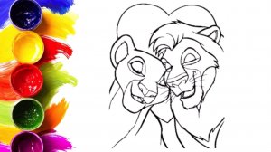 Король Лев раскраска для детей