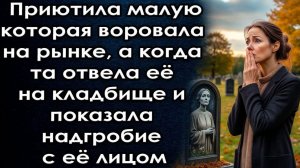 Приютила малышку которая воровала на рынке, а когда та отвела её  и показала надгробие с её лицом