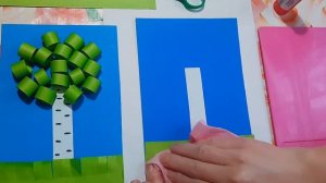 Аппликация (Березка) Всёзнайка Васильева Т.В.