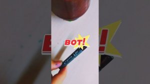 Имитация воскового  мелка с порванной упаковкой