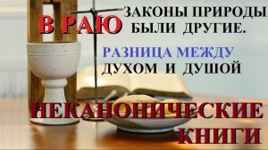 4.4. Различие души и духа. Про неканонические книги Библии
