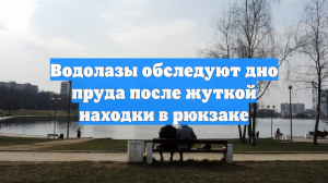 Водолазы обследуют дно пруда после жуткой находки в рюкзаке