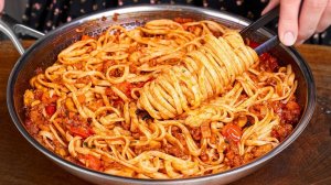 Невероятно вкусные макароны с фаршем за 15 минут! Самый простой рецепт на ужин!