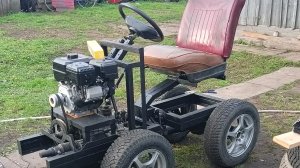 самодельная минитрактор установка автокресло (видео 17)