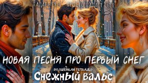 Волшебная тетрадь. "Снежный вальс". Новая  песня про первый снег, зиму, снегопад. Вальс снежинок.