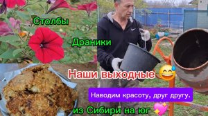 16-11-2025 Переезд из Сибири на юг 💖/Наслаждаемся югом/Ставим столбы/Драники/Бетонные работы/Осень