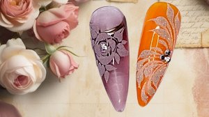 Нежный осенний нейл-арт с акриловой пудрой. Идеи осеннего маникюра. МК