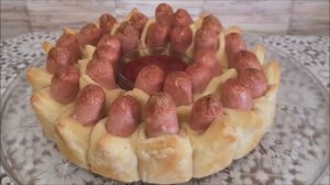 Ленивый пирог. Выпечка из слоеного теста. Быстрый пирог на скорую руку