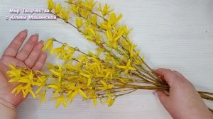 Форзиция из холодного фарфора