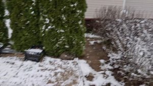 Снегопад. Опять не хватило. Двери нет, лезу в окно