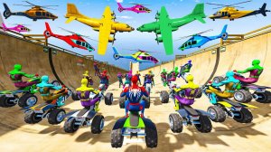 ГОНОЧНАЯ ТРАССА С ПРЕПЯТСТВИЯМИ ДЛЯ СУПЕРГЕРОЕВ 🚗 ЧЕЛОВЕК ПАУК ПРОТИВ БЭТМЕНА И ХАЛКА №14