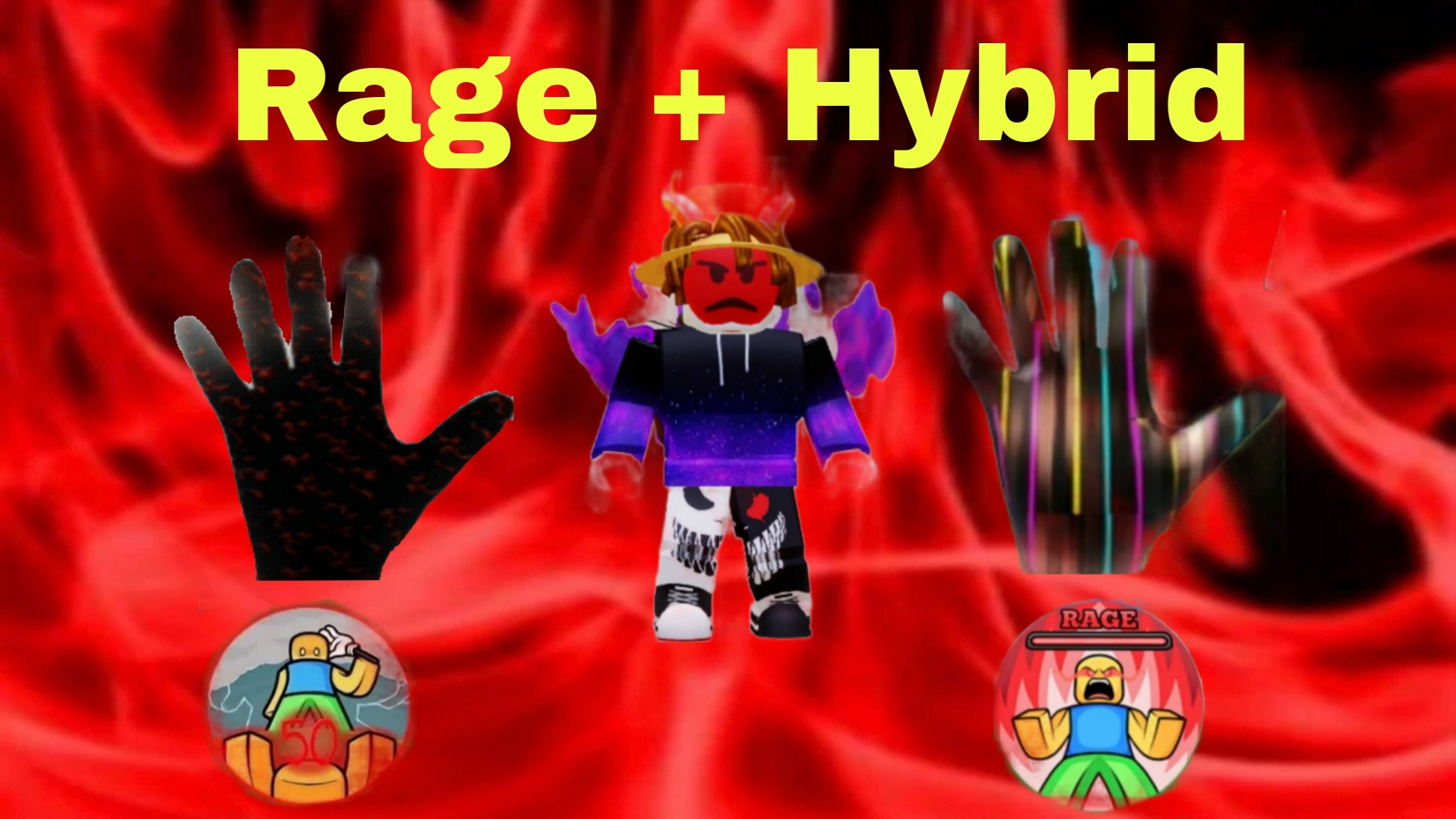 Как получить перчатки RAGE & HYBRID | Slap Battles Roblox