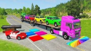 Бортовой грузовик Маккуин | Транспортировка на грузовике - Выбоина против автомобиля