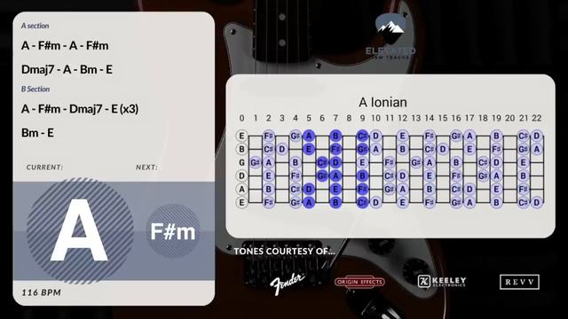 Sunrise Groove Guitar Backing Track Jam in A